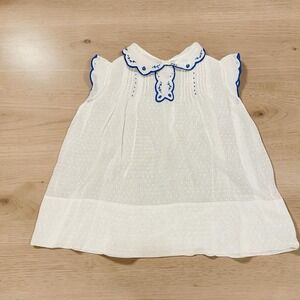 Vintage Baby Girl Hand Sewn Dress White Hand Embroider  Batiste